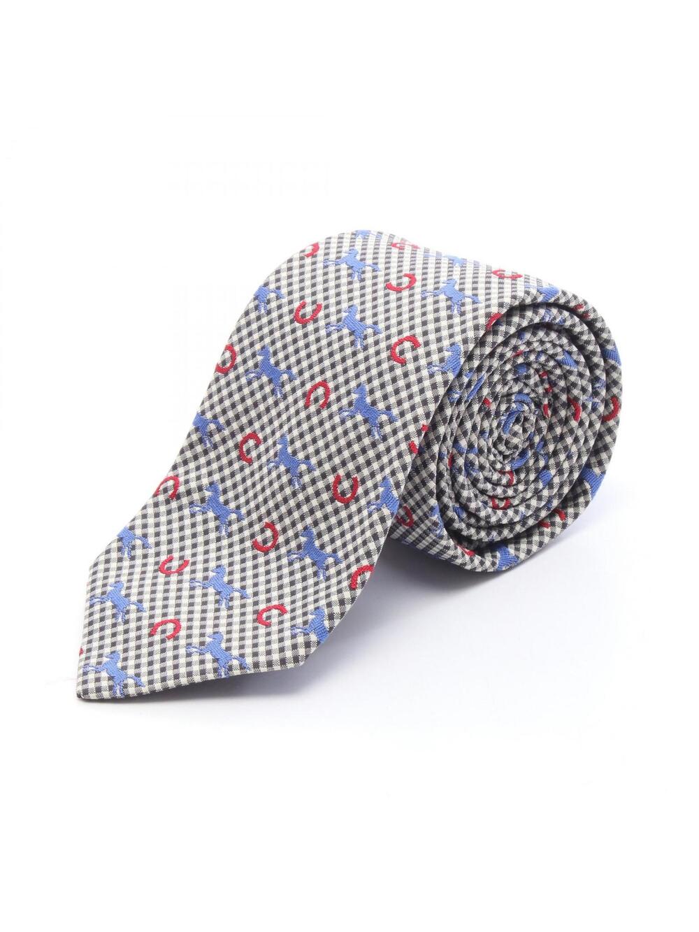 Hermes All Over Print Tie Silk Black #362762H36B